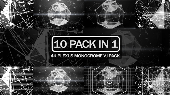 4K Plexus Monocrome Vj Pack