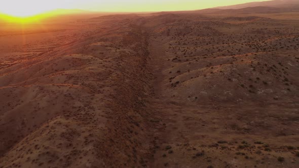 Aerial shot of the San Andreas Fault to the North West of Los Angeles alt