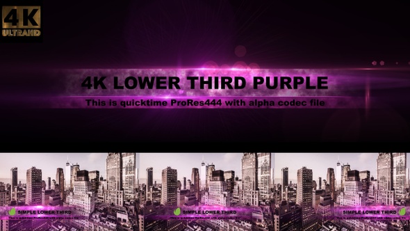 Lower Third 4K Purple