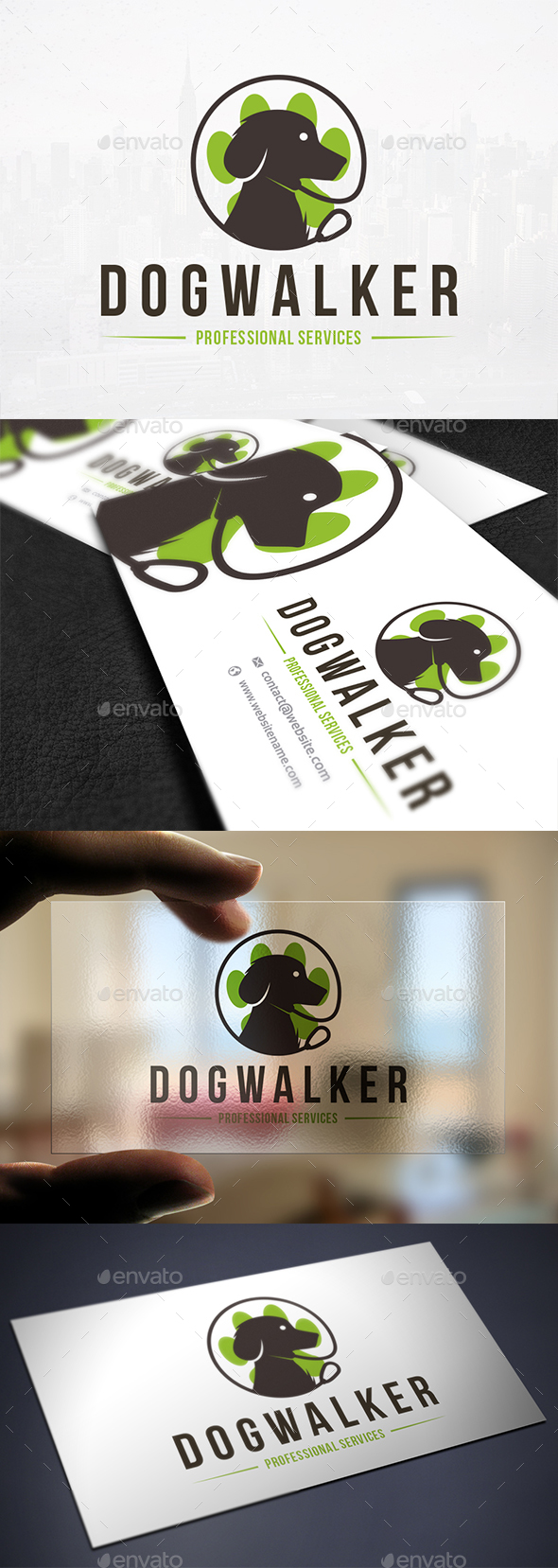 Dog Walker Logo Template - Animals Logo Templates