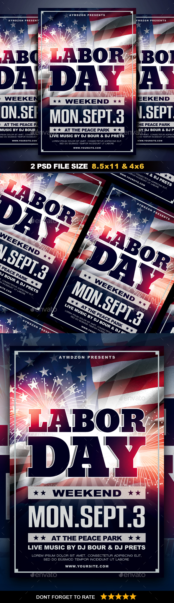 Labor Day Flyer - Clubs & Parties Events