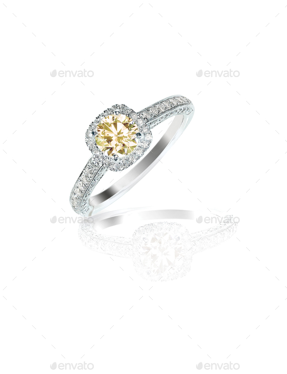 cognac diamond wedding bridal engagement ring in halo setting