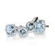 Set stack grouping of blue topaz aquamarine gemstone and diamondrings. - PhotoDune Item for Sale