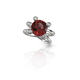 Red Ruby center stone diamond engagement wedding fashionring - PhotoDune Item for Sale