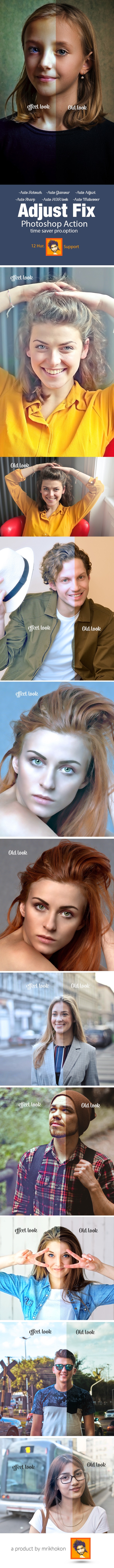Adjust Fix Photoshop Action - Photo Effects Actions