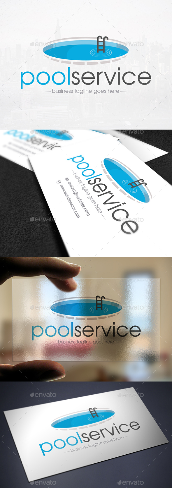 Blue Pool Logo Template - Company Logo Templates