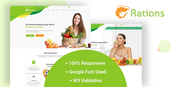 Special Ration - Diet & Nutrition Website Templates
