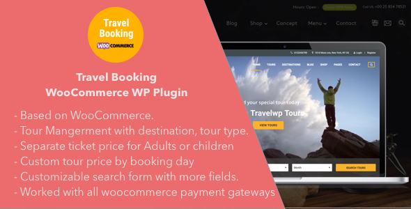Travel Booking - WooCommerce WordPress Plugin