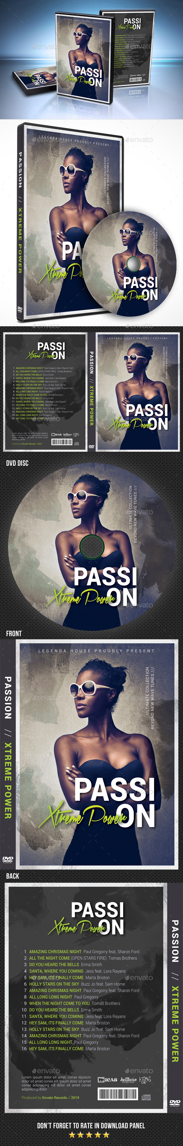 Passion Music DVD Cover Template - CD & DVD Artwork Print Templates