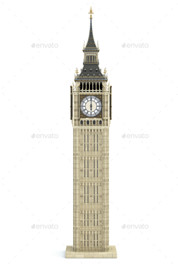 Big Ben Tower the architectural symbol of London, England and Gr
