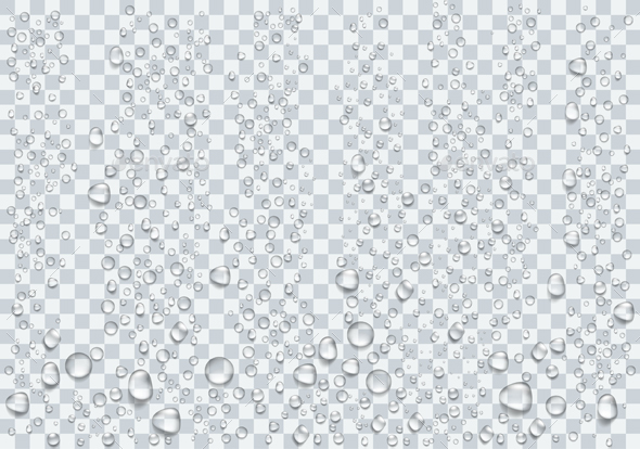 Realistic Raindrops on Transparent Background by almoond | GraphicRiver