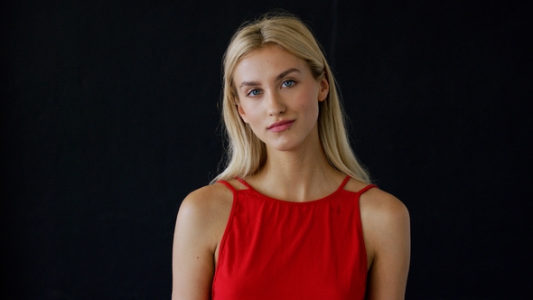 Young Lady in Red Clothing alt