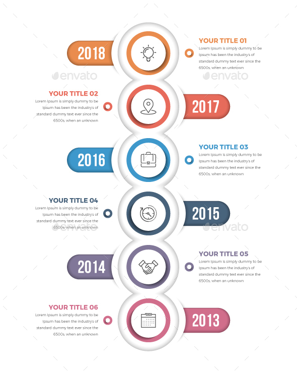 Modern Vertical Timeline Infographics - Infographics