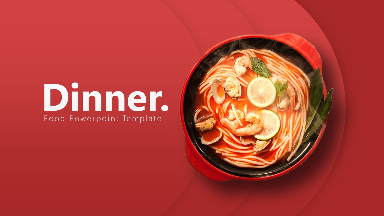 Dinner Food Powerpoint Template, Presentation Templates GraphicRiver