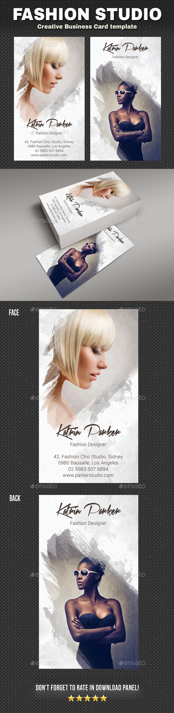 Fashion Studio Business Card - Creative Business Cards