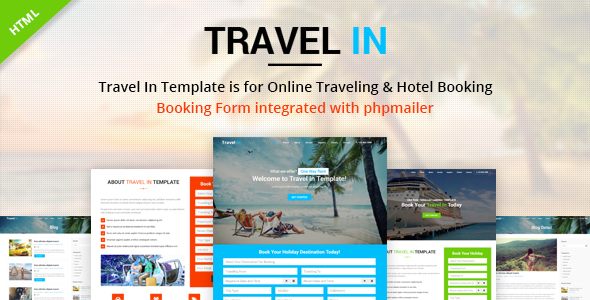Travel In – Tour, Hotel & Air Tickets Landing HTML Template by ecreativesol