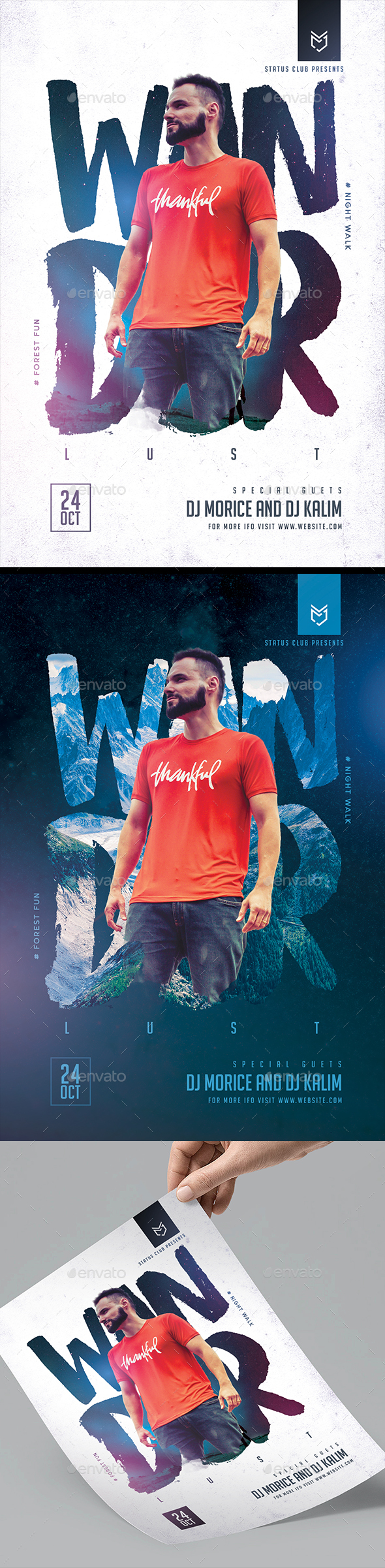 Wander Lust Flyer - Clubs & Parties Events