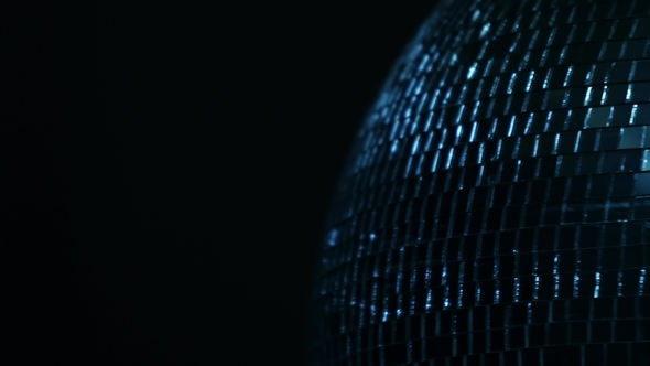 Mirror Disco Ball Rotates  at the Concert alt