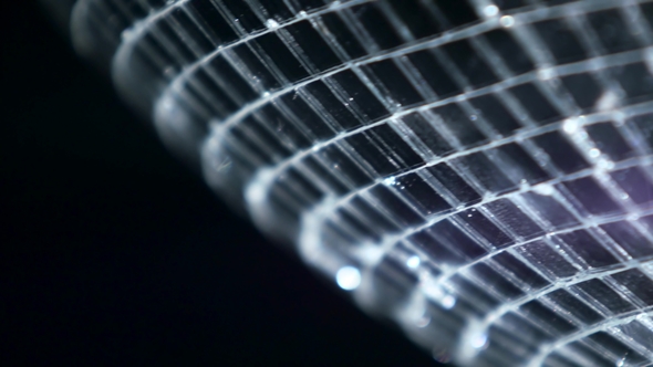 Concept of Night Party Disco Ball. Black Smoke Background alt