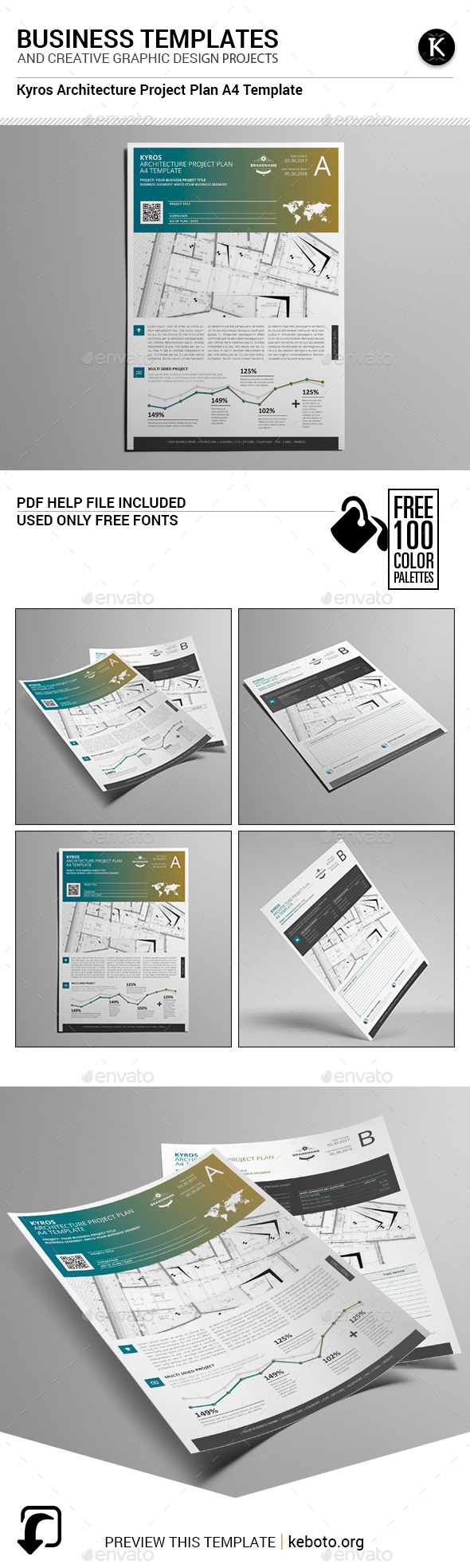 Kyros Architecture Project Plan A4 Template - Miscellaneous Print Templates