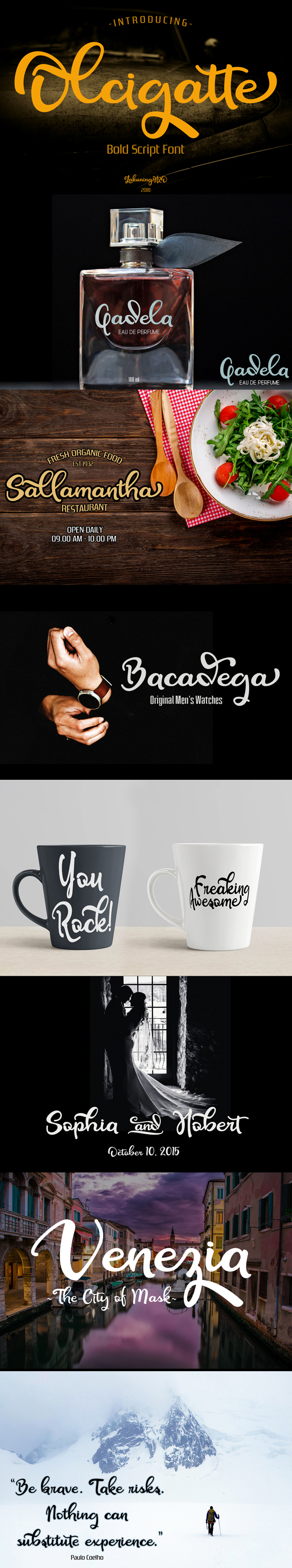 Olcigatte - Script Fonts