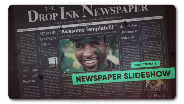 Drop Ink Newspaper - VideoHive 22485480