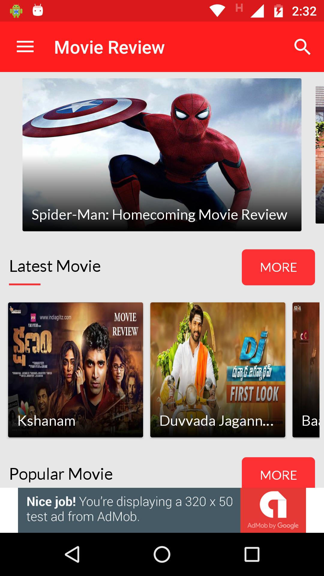 mobile movie review app