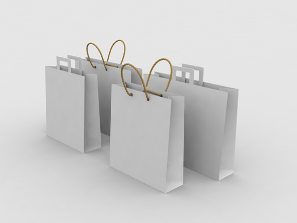 Paper Shopping Bags - 3Docean 22486091