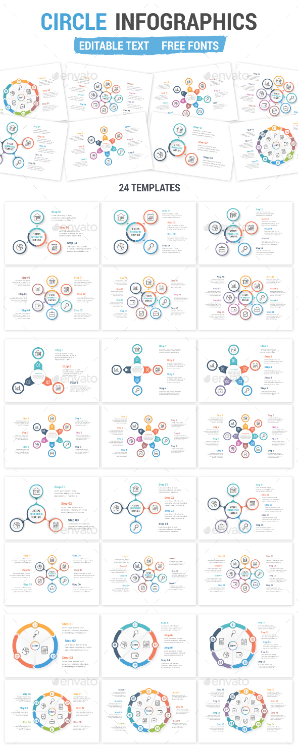 Circle Infographics Bundle - Infographics