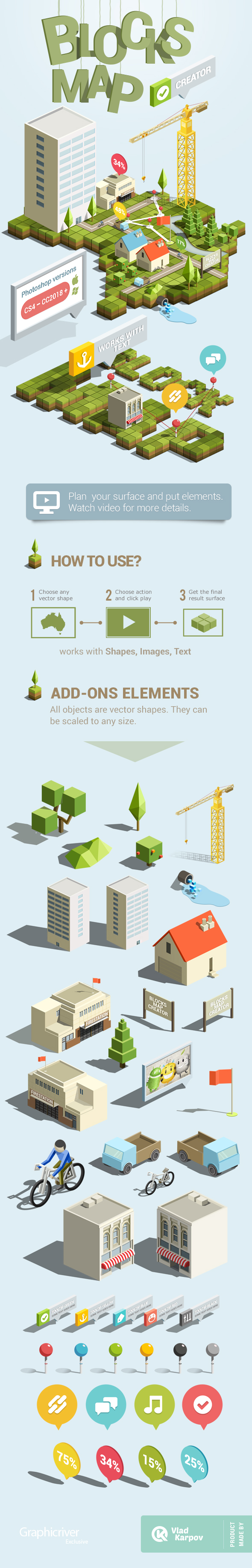 Blocks Map Creator - Actions Photoshop