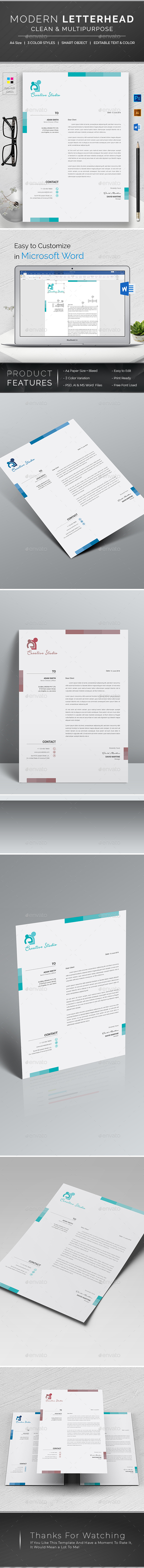 Letterhead - Stationery Print Templates