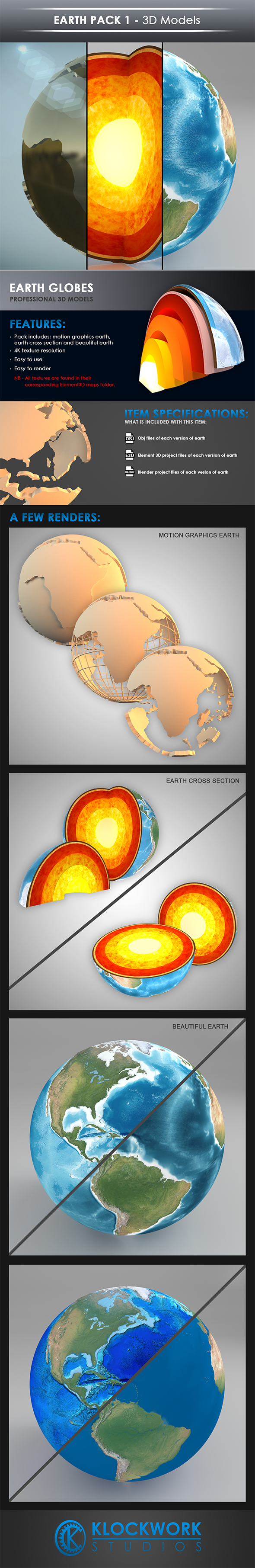 Earth pack 1 - 3DOcean Item for Sale
