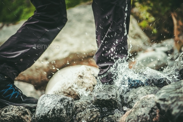Waterproof Hiking Shoes Stock Photo by duallogic | PhotoDune