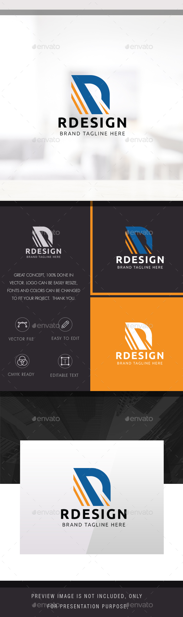 R Design/ R letter - Symbols Logo Templates