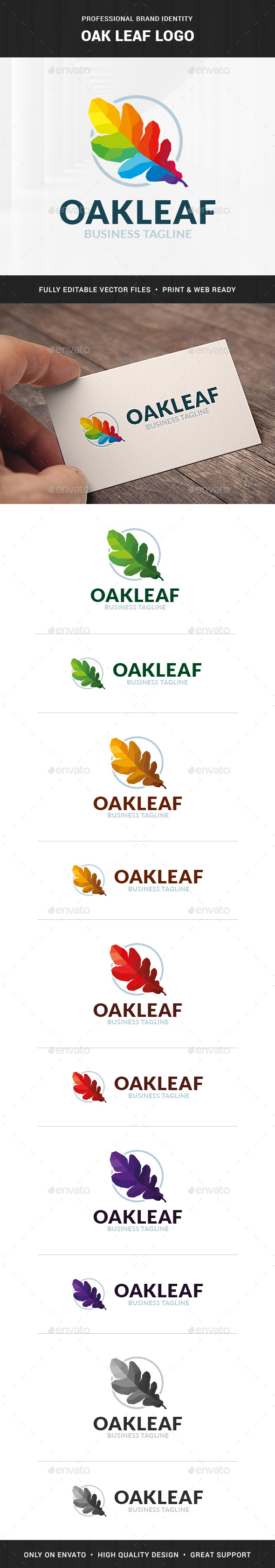 Oak Leaf Logo Template - Nature Logo Templates