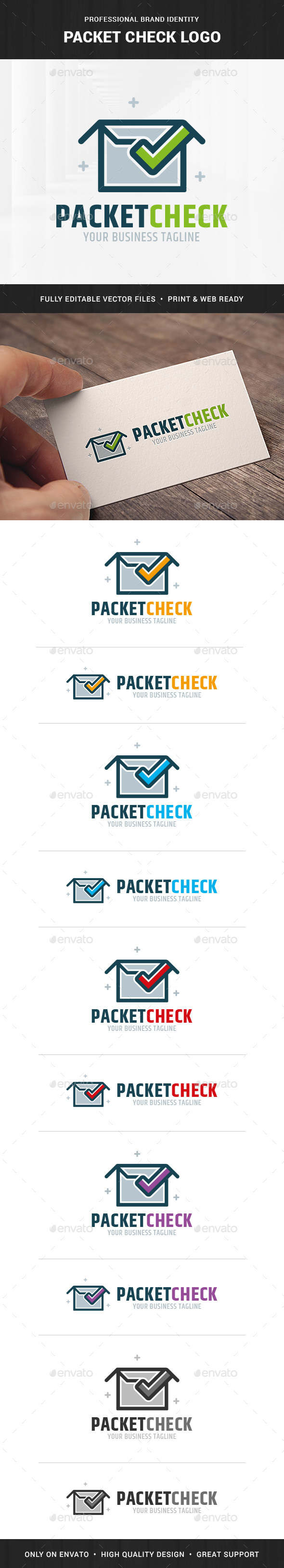 Packet Check Logo Template - Objects Logo Templates