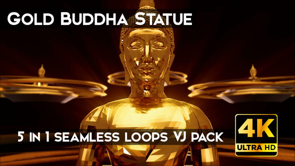 Gold Buddha Statue VJ Loops