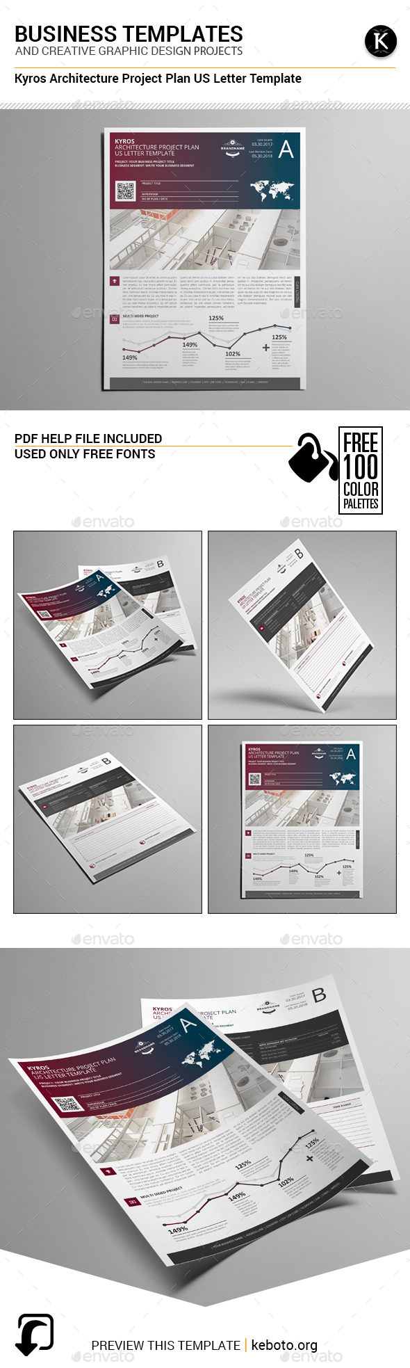 Kyros Architecture Project Plan US Letter Template - Miscellaneous Print Templates
