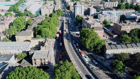 Aerial View of Bricklayers Arms Roundabout Flyover Bermondsey Tower Bridge Road and Old Kent Road alt