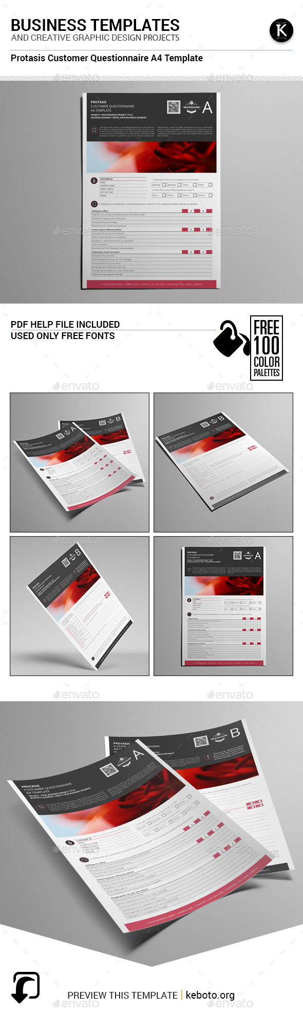 Protasis Customer Questionnaire A4 Template - Miscellaneous Print Templates