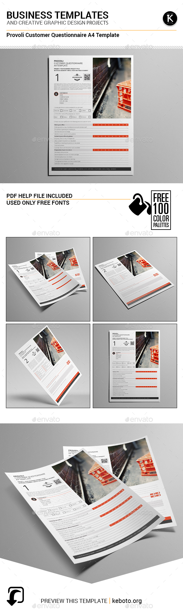 Provoli Customer Questionnaire A4 Template - Miscellaneous Print Templates