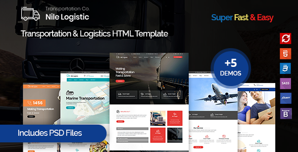 Nile - Transportation and Logistics HTML Template