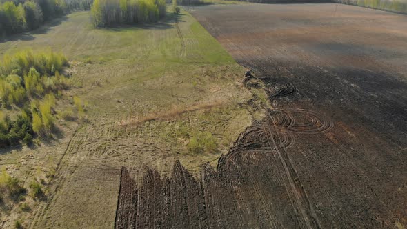 Powerful, Energy-saturated Red Tractor with a Large Hook Pulling Force Multi-turn Plough, Cultivator alt