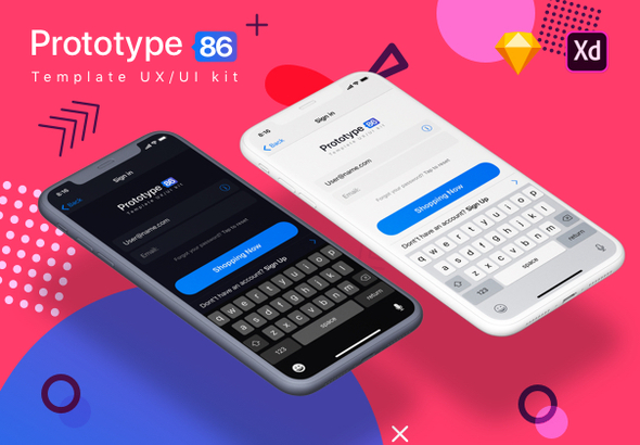 Prototype 86 Template UX/UI Kit - Sketch Templates