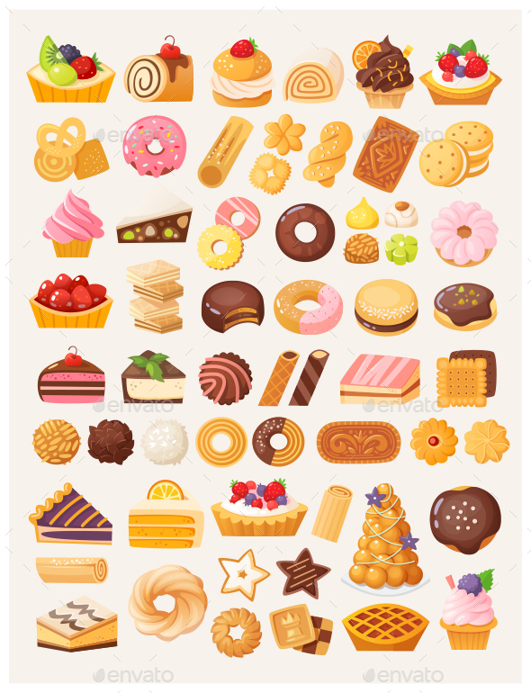 Cookies and Cakes - Food Objects