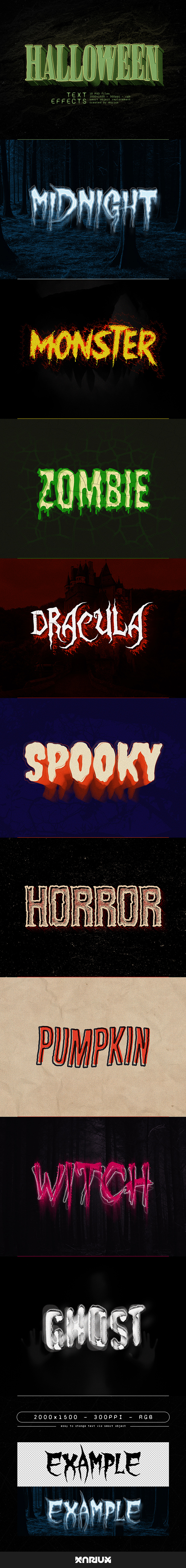 Halloween Text Effects - Text Effects Actions