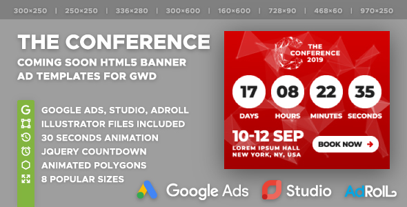 The Conference Coming Soon Banner Ad Templates With Live