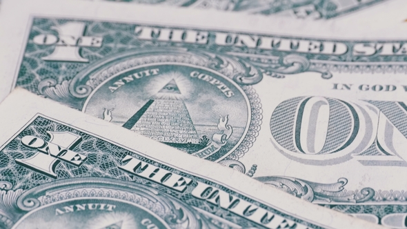 All Seeing Eye on the One Dollar, Stock Footage | VideoHive