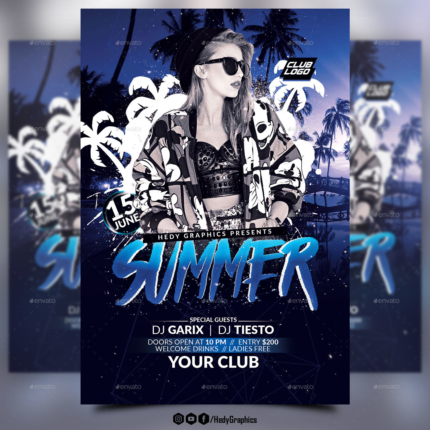 Summer Party Flyer by HedyGraphics | GraphicRiver