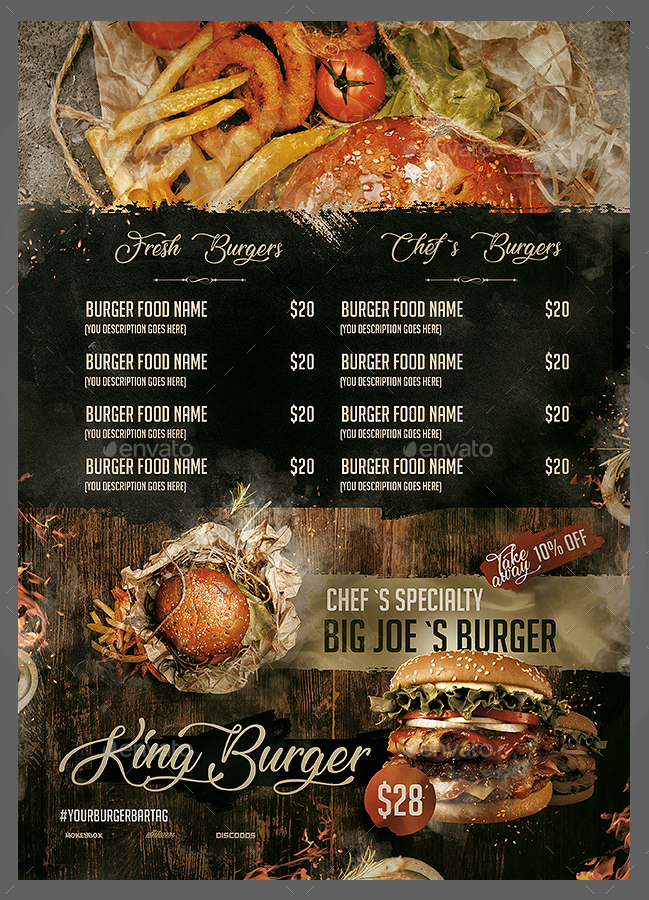 Burger House Menu by MonkeyBOX | GraphicRiver